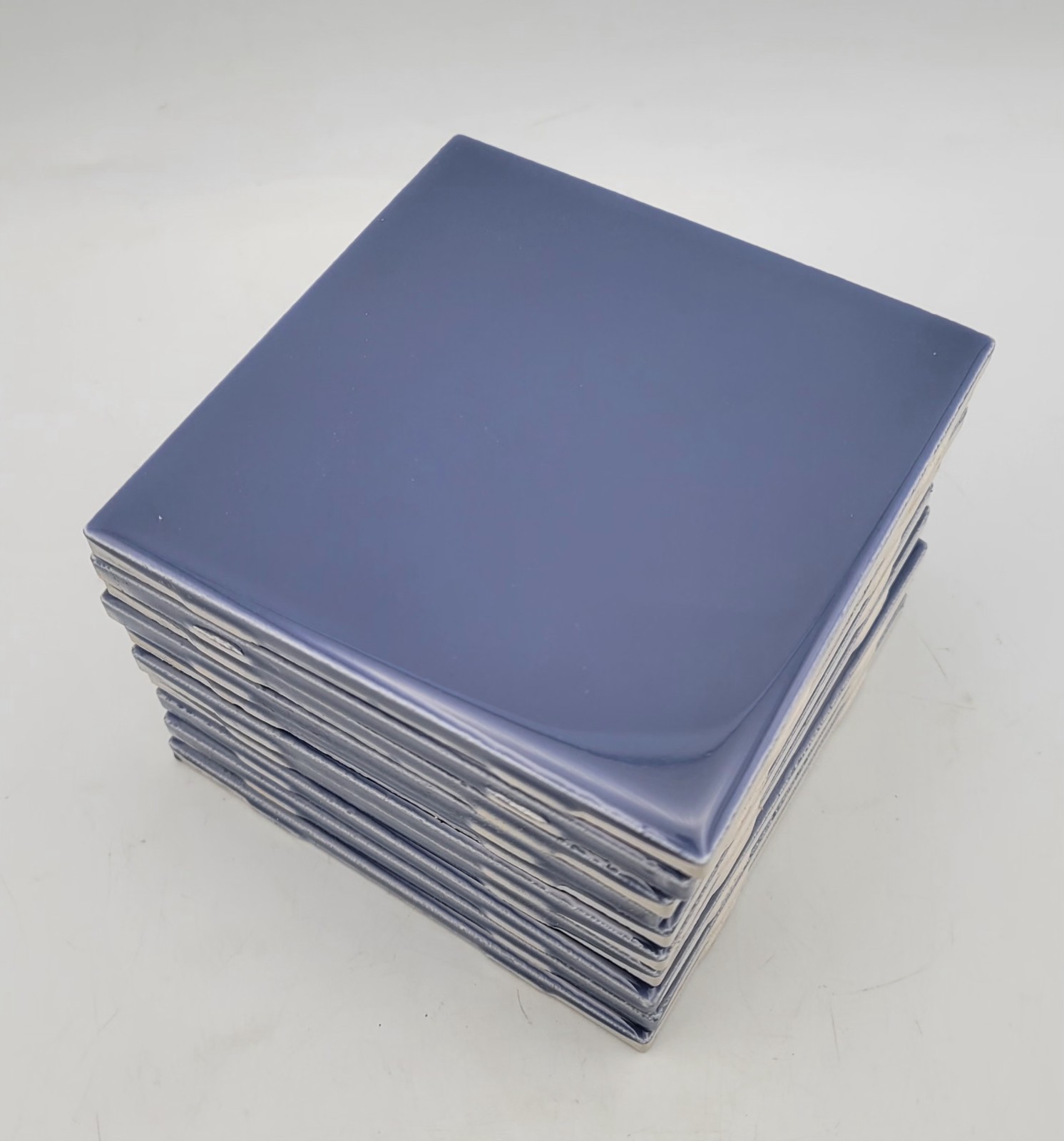 Indigo Blue Ceramic Tile 4.25 X 4.25 in Shower Backsplash Subway