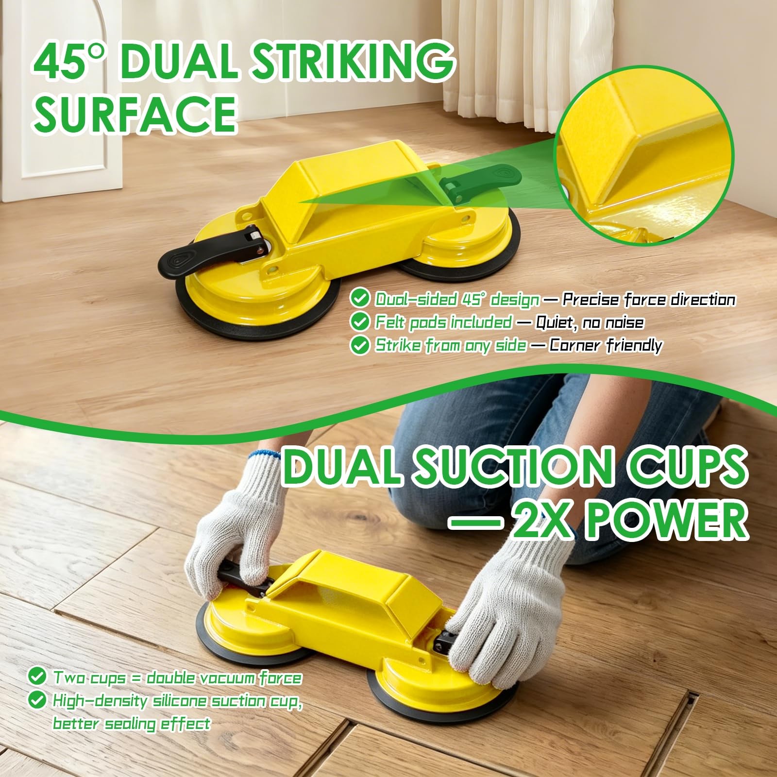 Floor Gap Fixer Tool to Fix a Floor, Vinyl Floor Repair Kit with Strong Sucti…
