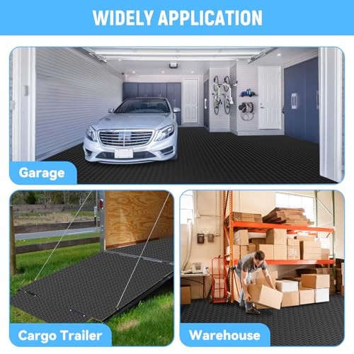 Black 2.8mm Thickened PVC Flooring Roll for Garage Floor Mats 10×20 FT