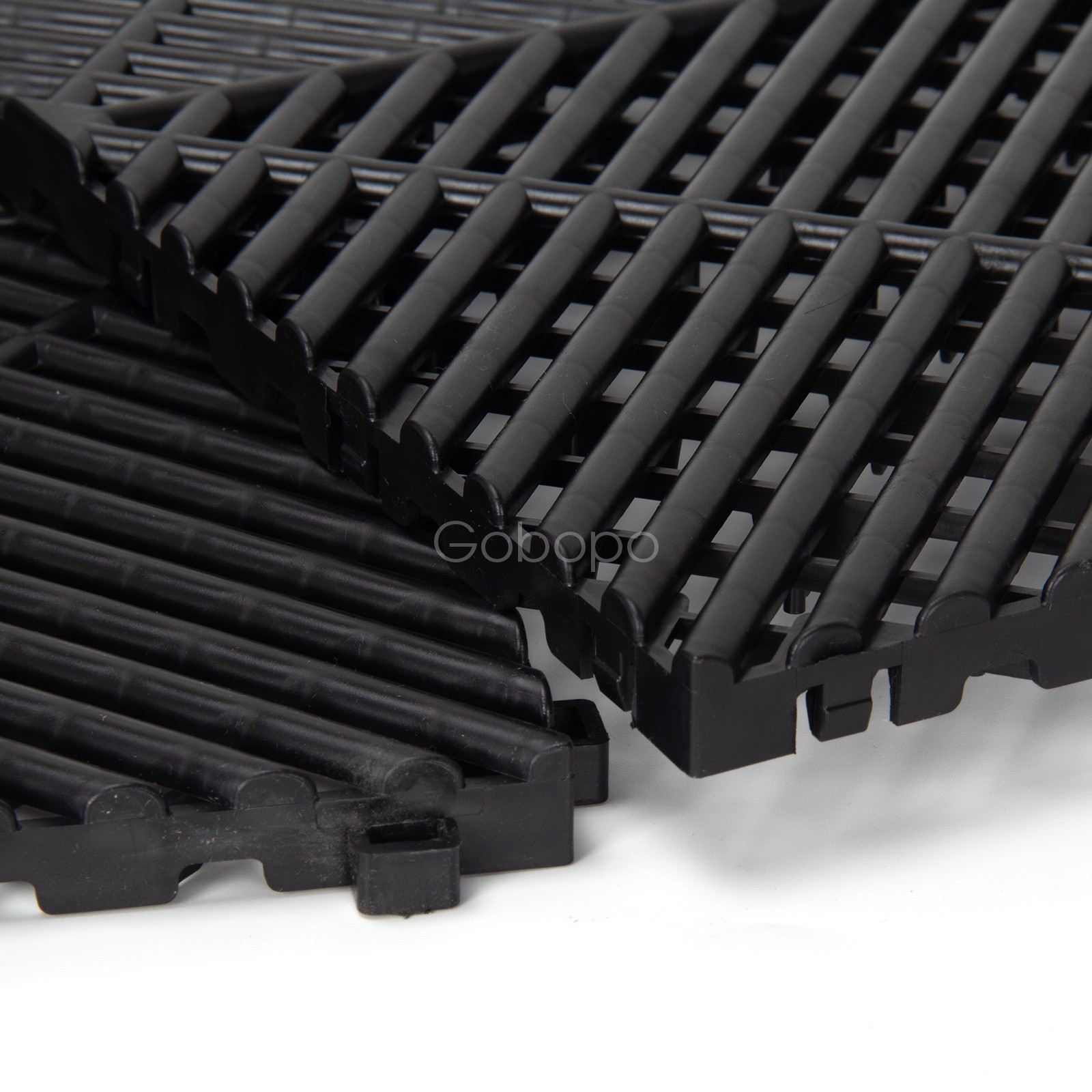 50pcs Black Garage Floor Tile 15.75*15.75″ Interlocking Garage Flooring Mats