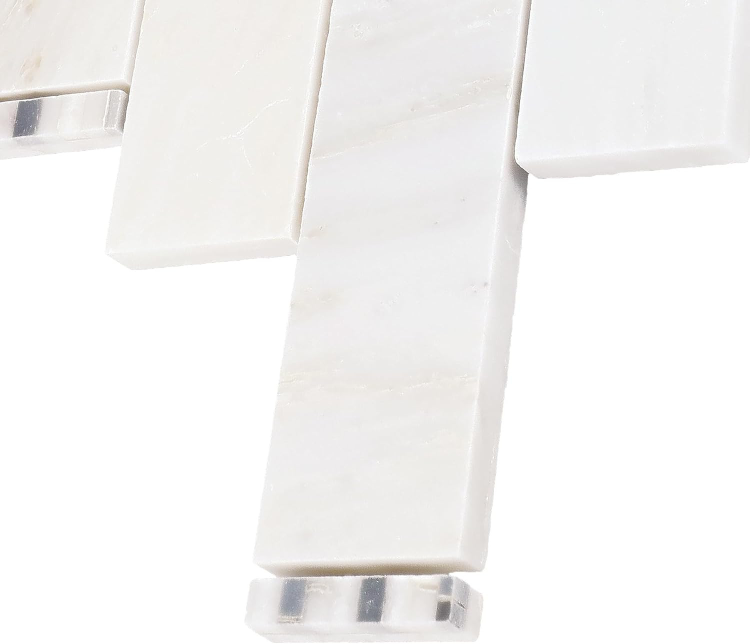 First Snow Elegant Polished Linear Mosaic Tile – Random Design