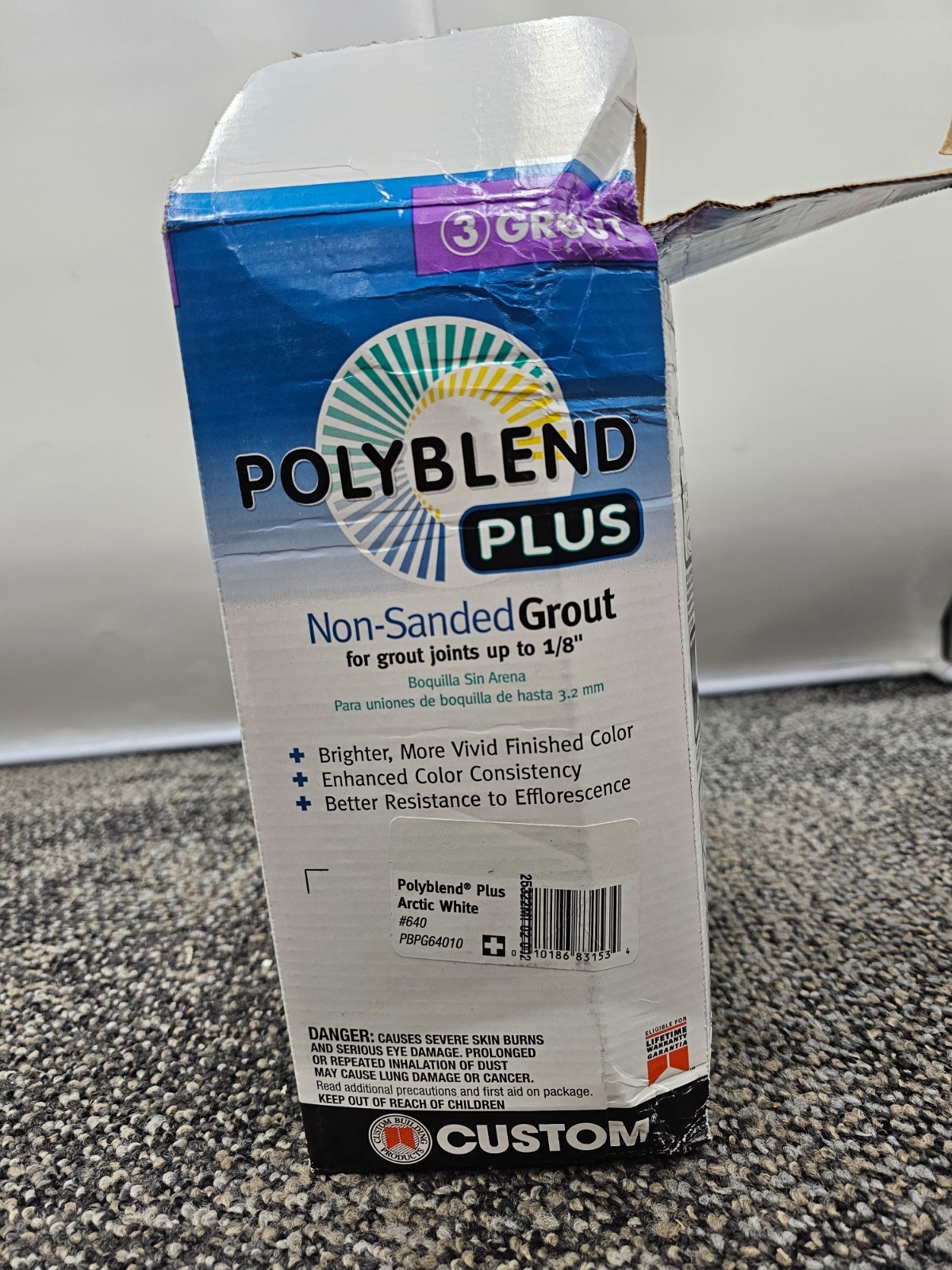 POLYBLEND PLUS PBPG64010 Non-Sanded Grout #640 Arctic White, 10LBS