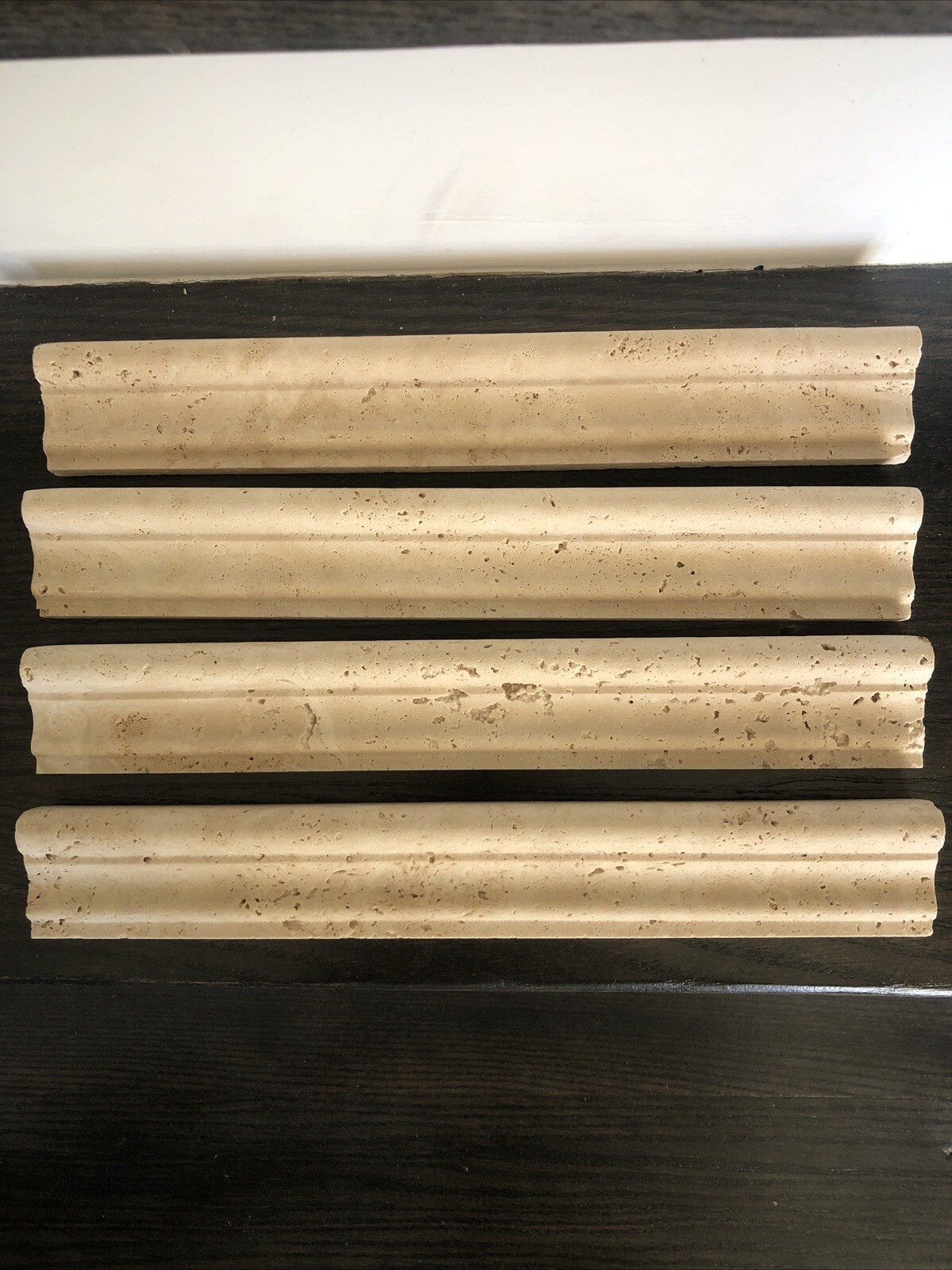 Travertine Chiarro Crown Molding 12″ Chair Railing