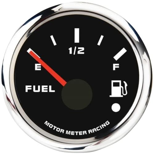 52mm 2-1/16″ W Pro Series Fuel Level Gauge 73-10 Ohms | 73-10 OHMS Black Dial