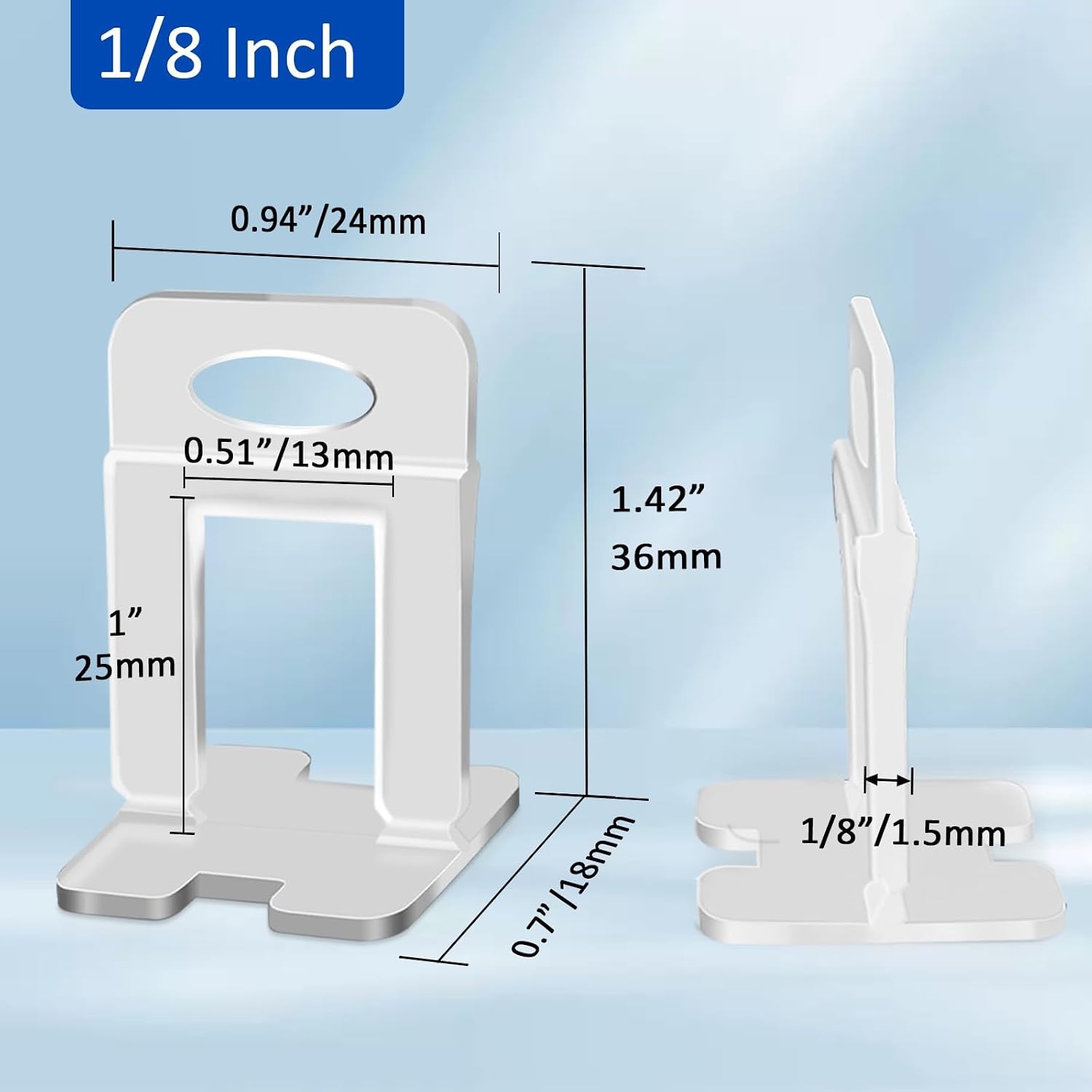 Tile Leveling System Clips – DIY 2400 Tiles Leveler Spacers – 1/8 Inch Tile L…