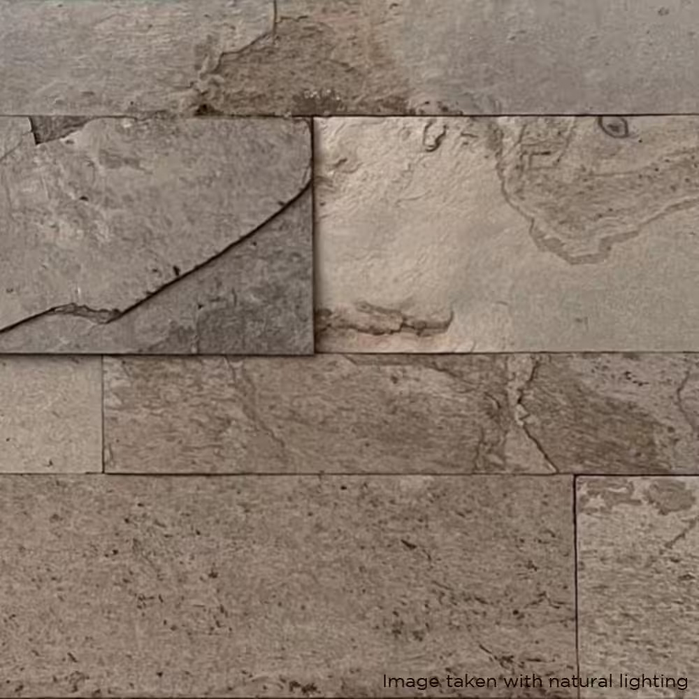 12-Sheets Brown 24 In. X 6 In. Peel, Stick Self-Adhesive Decorative 3D Stone Til