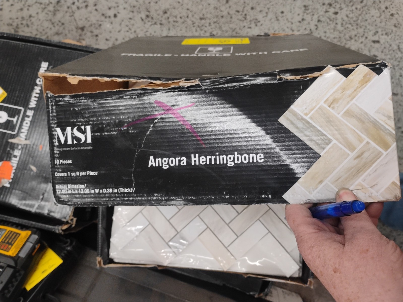MSI Angora Herringbone 12×12 Mosaic Tile 10 sf