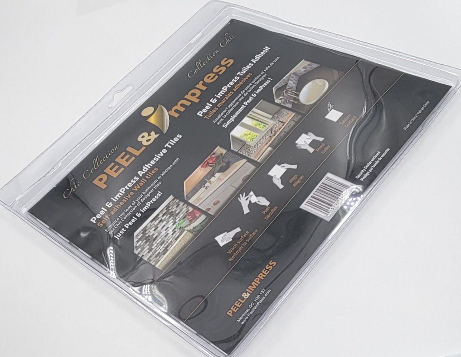 Peel and Impress Easy DIY Peel and Stick Adhesive Backsplash Tiles Brand New!