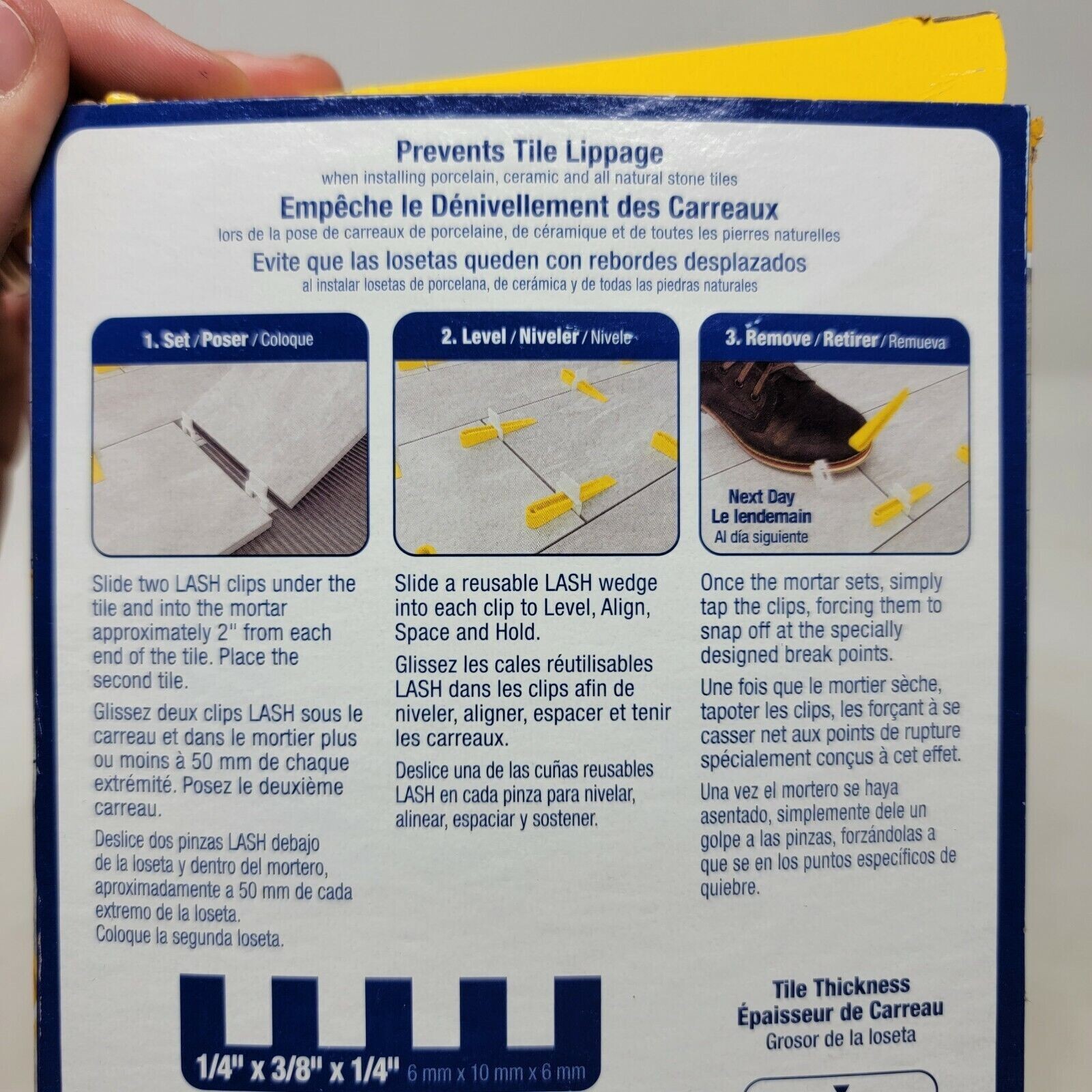 QEP LASH 300 Leveling Clips For Large Floor And Wall Tiles 1/16″ 1.5 mm