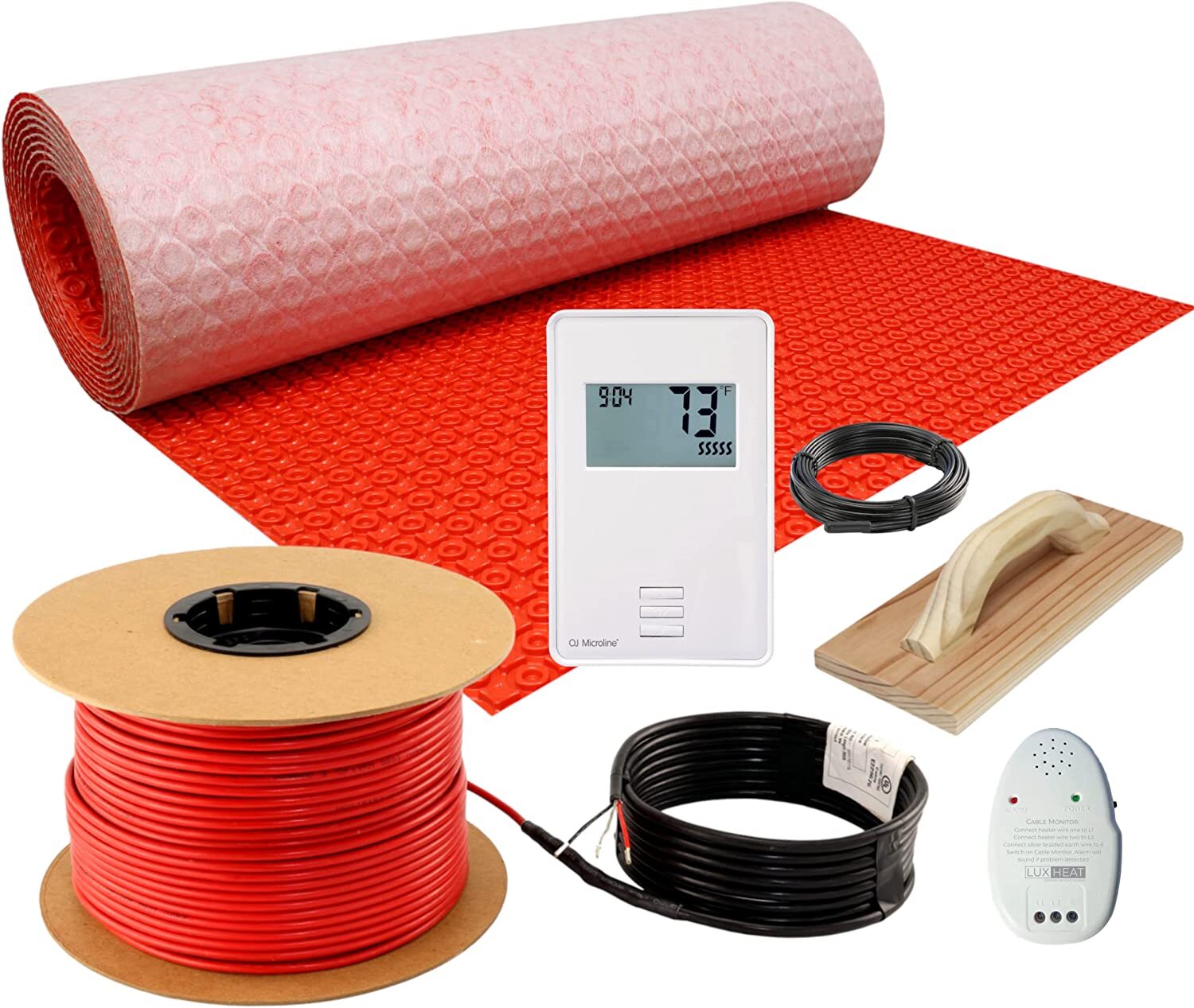 LuxHeat Cable Kit 120v (10-150sqft) Electric Radiant Floor Heating System Tile +