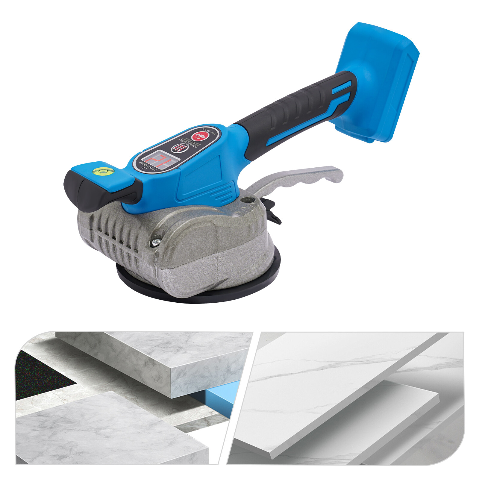 Tile Vibration Machine for Installation Tool Tiling Suction Cup 21V 15000mAh US