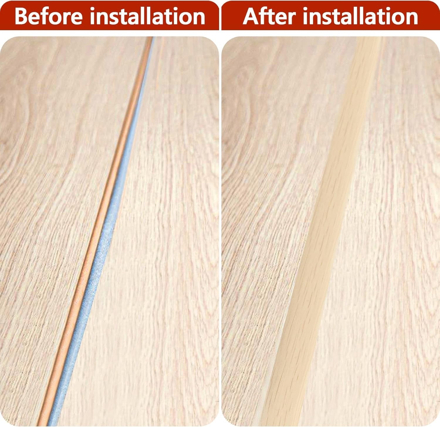 Water-Resistant 10Ft PVC Flooring Transition Strip – Smooth Edging for All Types