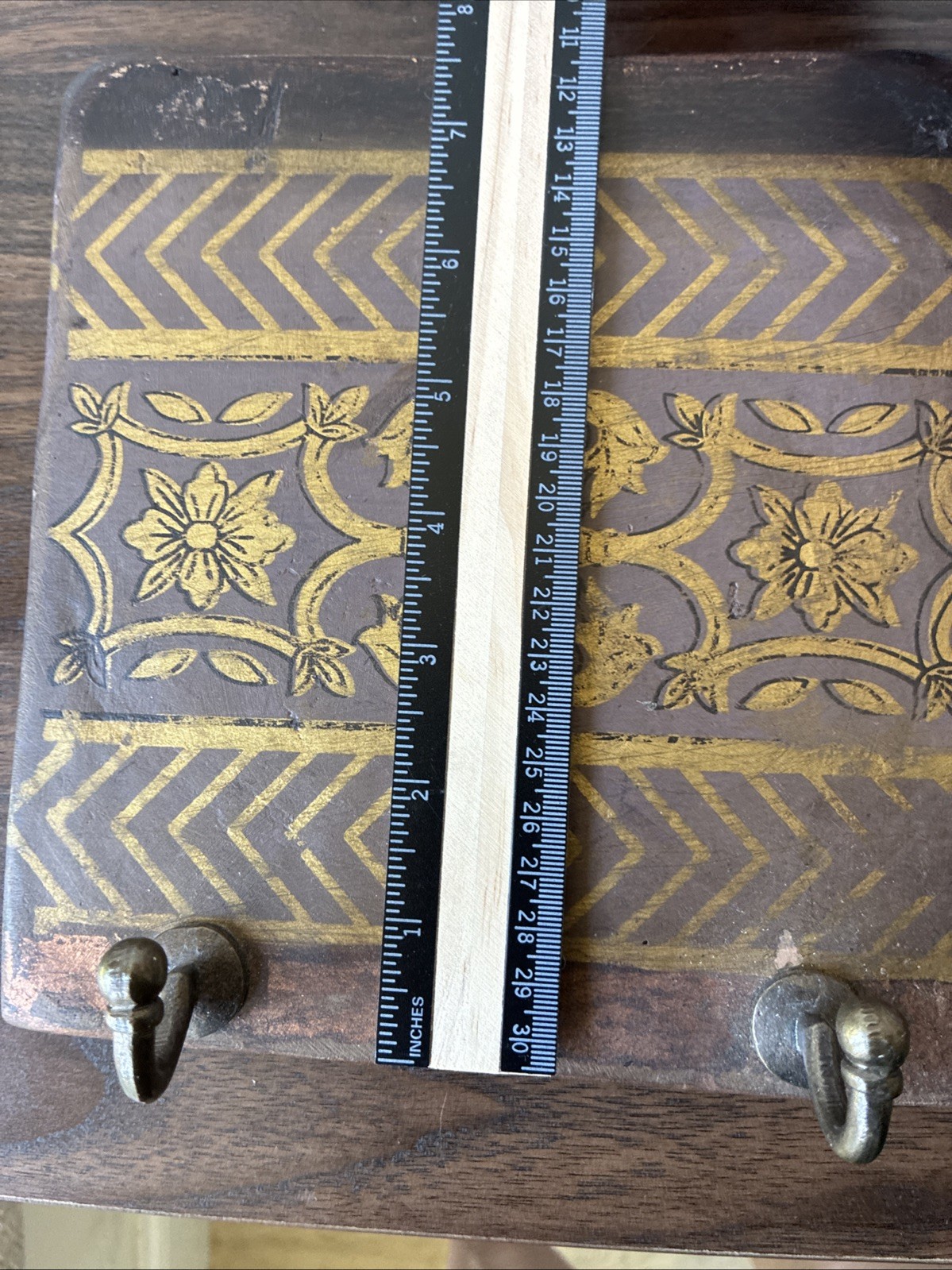 Clay Tile with 2 Hooks Wall Mounted