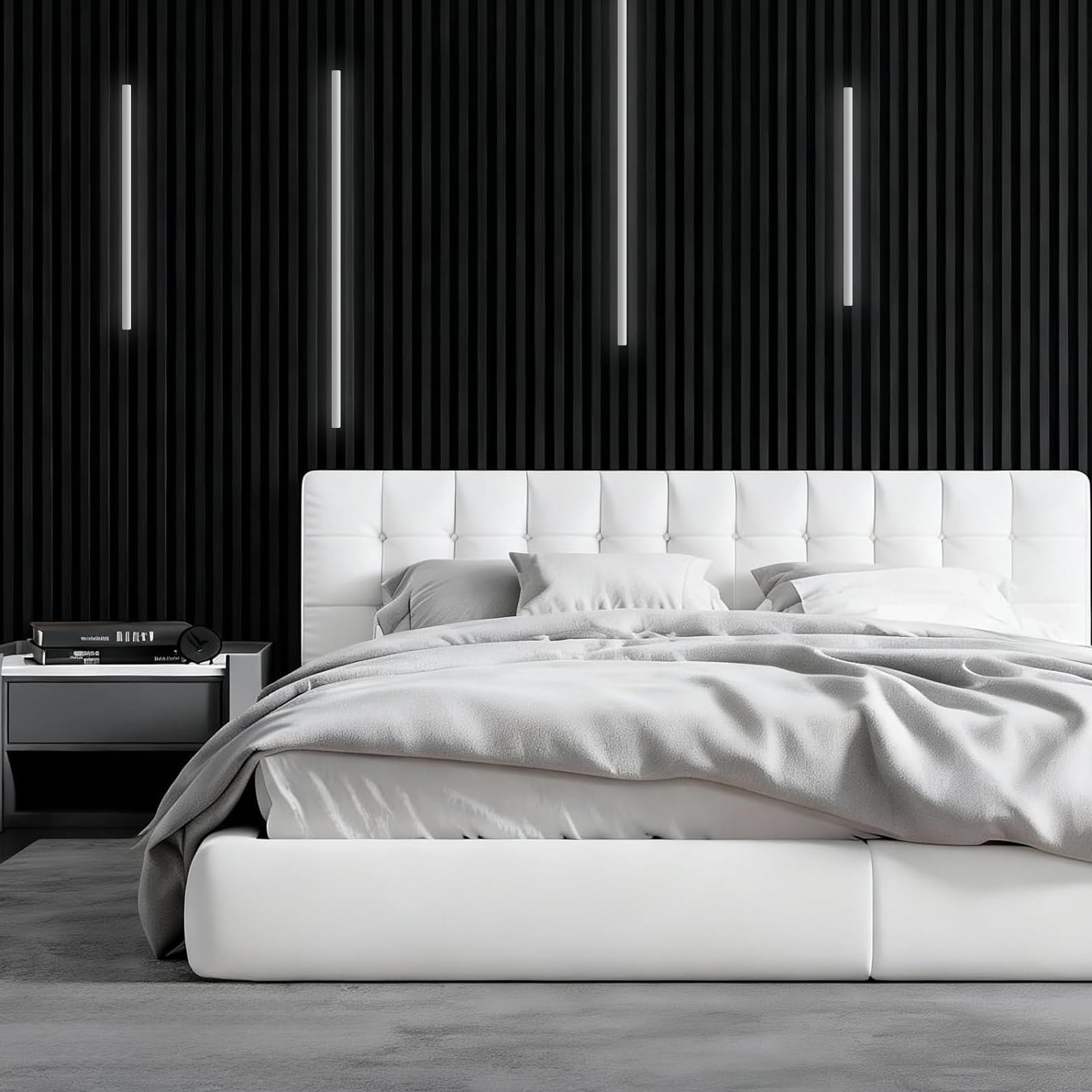 10Pack WPC Slat Wall Panels, 90.6 x 6.6 x 0.9Inches 3D Accent Wall Panels for…