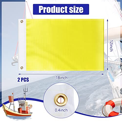 Yellow Quarantine Flag Blank Nautical Quarantine Message Flags Solid Color 2