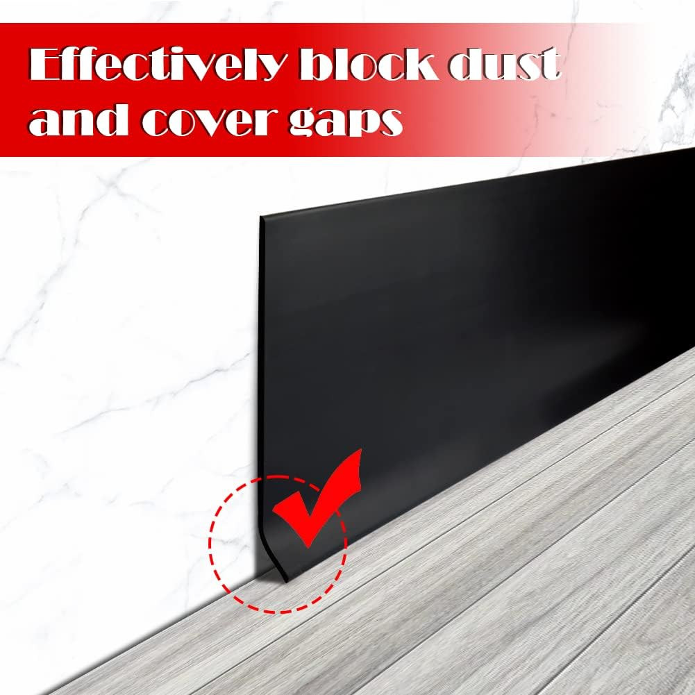 Vinyl Wall Base Baseboard Molding Trim 4″ Flexible Self Adhesive Rubber Wall Bas