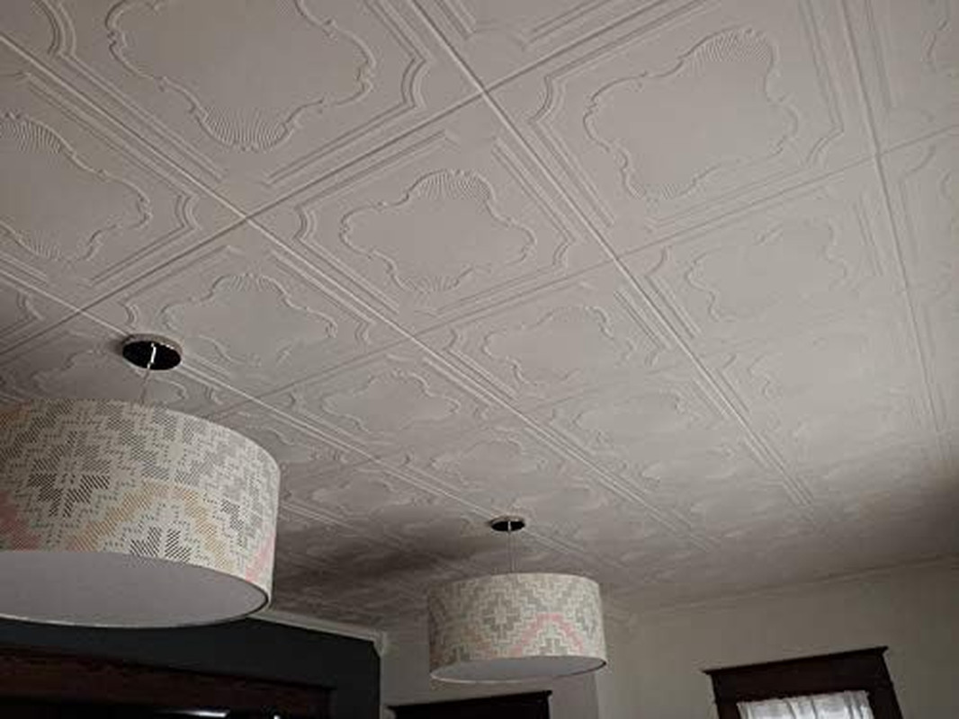R74 Coronado Foam Ceiling Tiles, 48 Pack, 128 Sq. Ft., Plain White