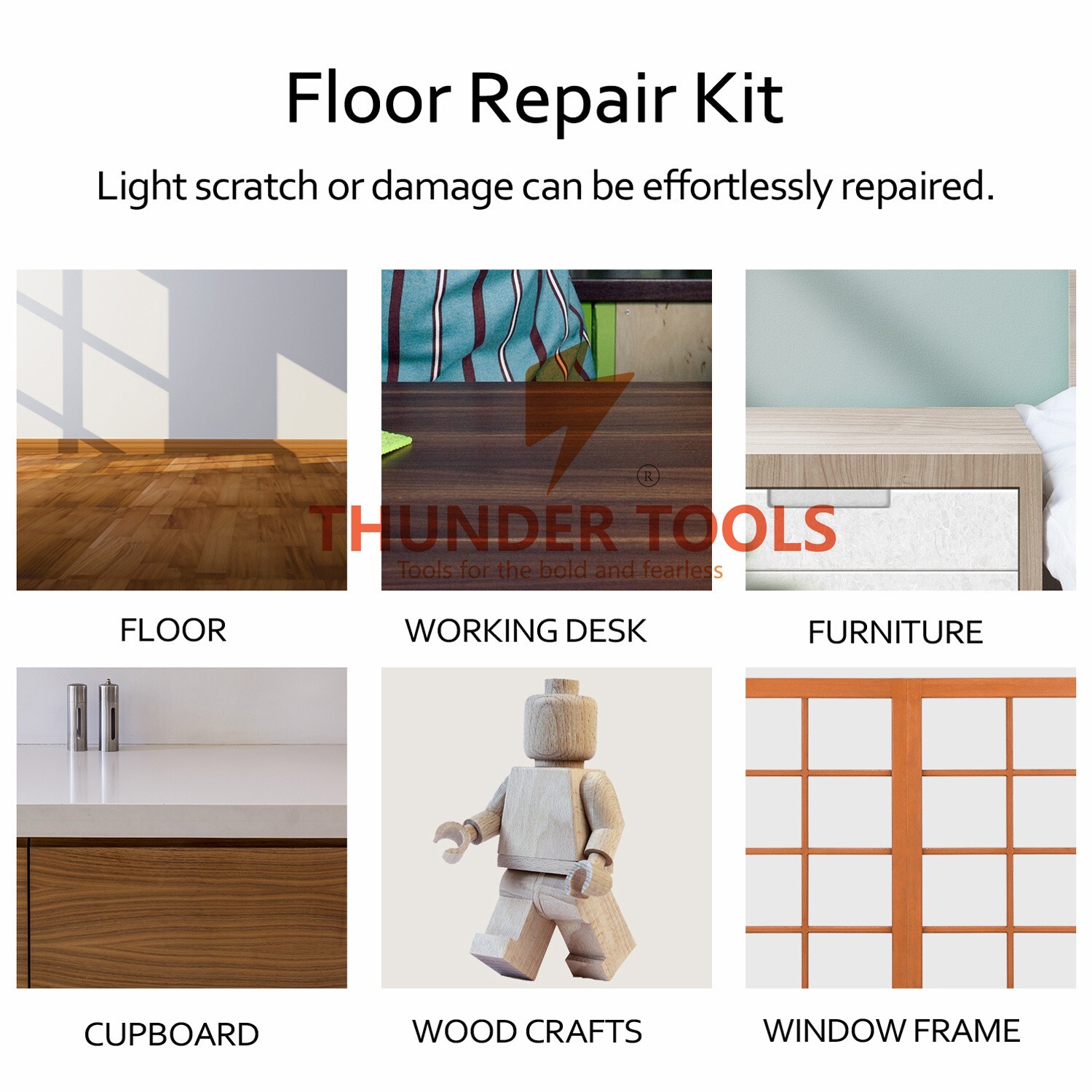 Laminate Floor Repair Kit Furniture Scratch Fix Wax System Mending Tools Set AU
