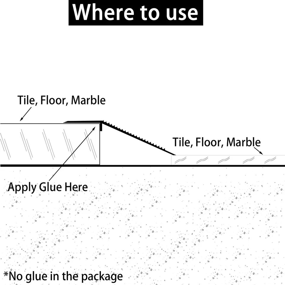 Aluminum Floor Transition Strip Flooring Reducer Suitable For Doorways Threshold