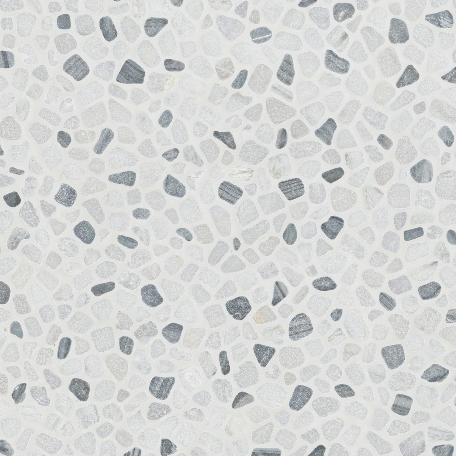 Black & White Mosaic Pebbles Tile for Kitchen & Bath – 10 Sq. Ft.