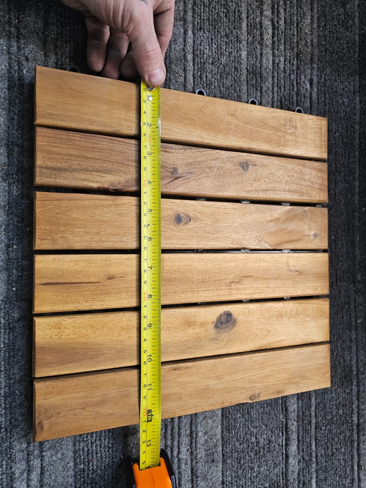 (QTY 10)Yaheetech 12 × 12 in Wooden Interlocking Flooring Tiles for Patio Garden