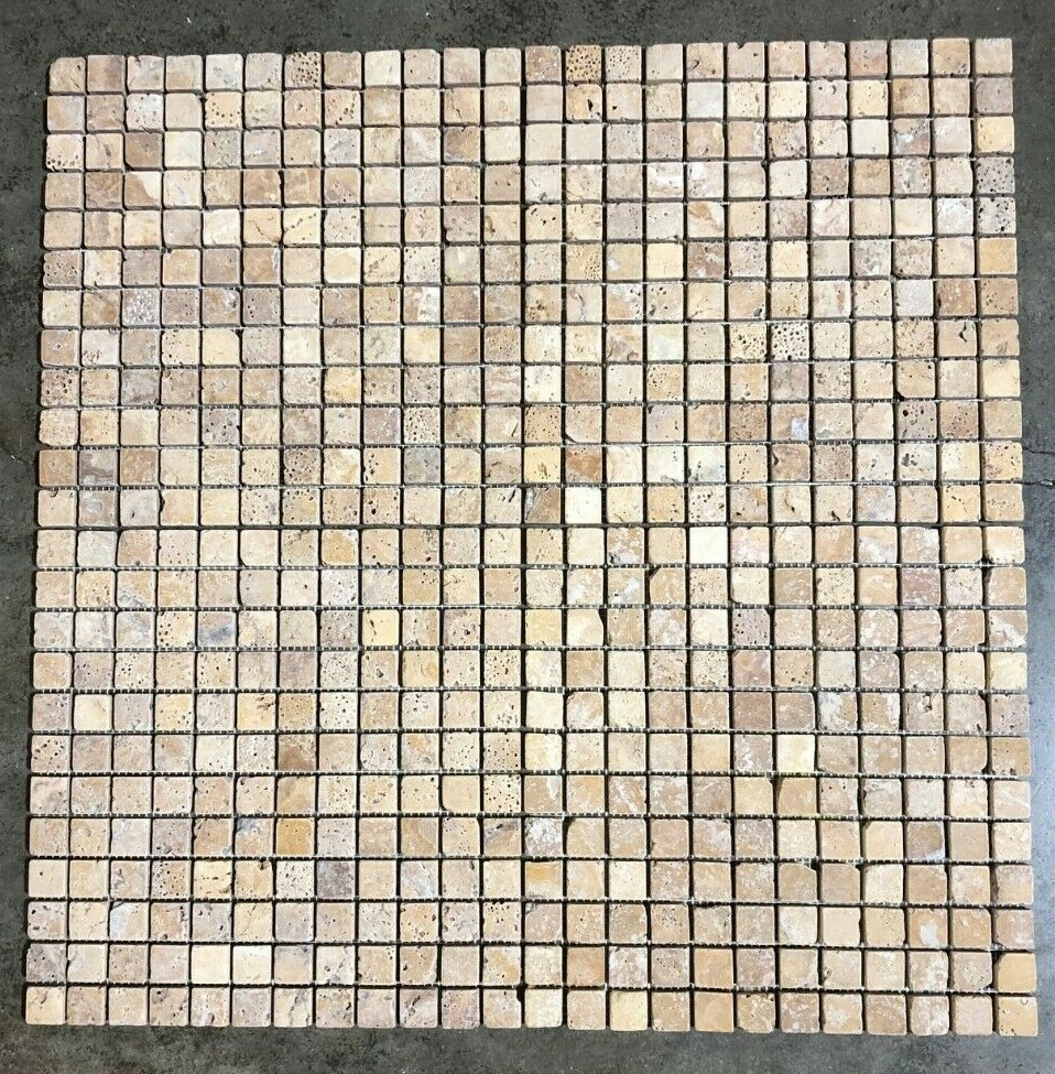 12×12 Tile Mosaic Tuscany Gold Travertine wall (10 Square Feet) Tiles T-33