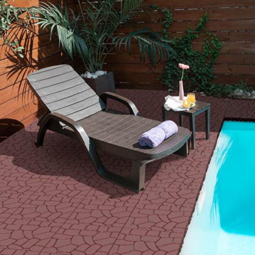 New Stone texture12″Patio Deck Tiles Module Interlocking DeckingTiles Floor Tile