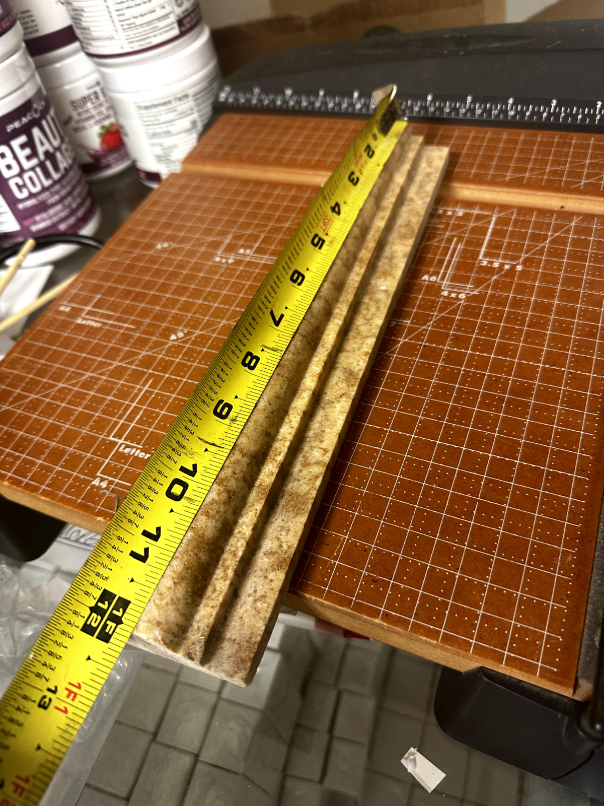 chair rail, pencil onyx natural stone molding 12″ long