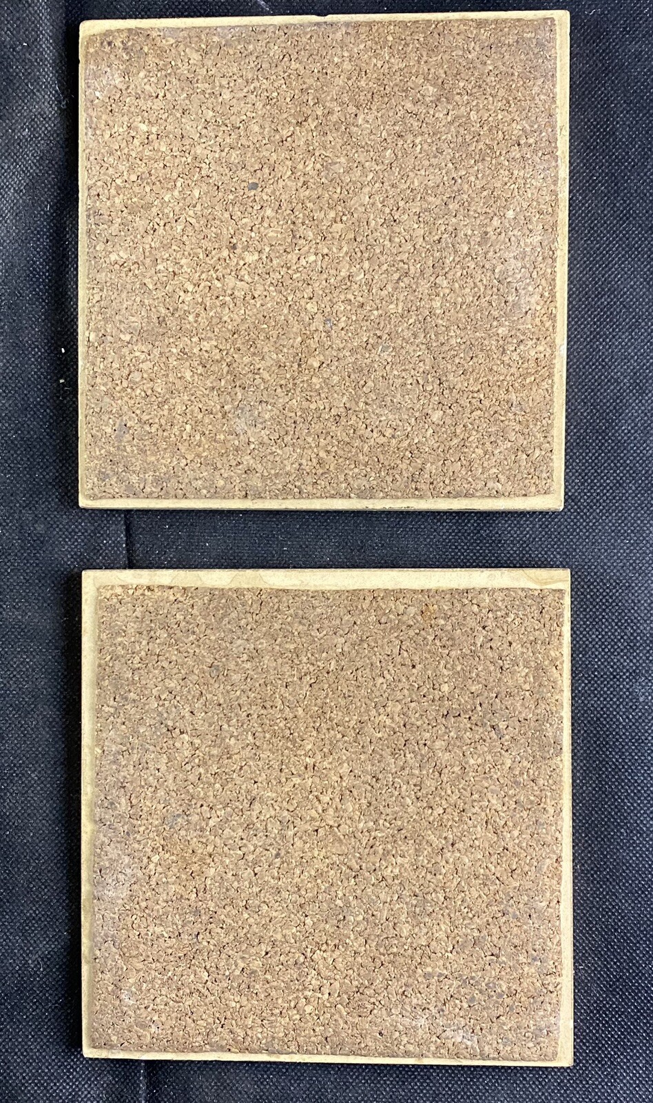 Vintage Rabbit Bunny Anthropomorphic Ceramic Tiles Set of 2 cork backed