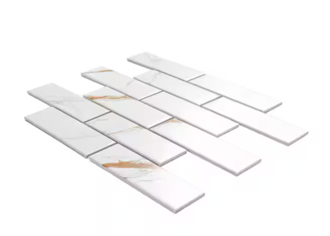 MSI Calacatta Gold Subway 12″ x 12″ x 0.24″ Matte Porcelain Mosaic Tile 0.93 sf