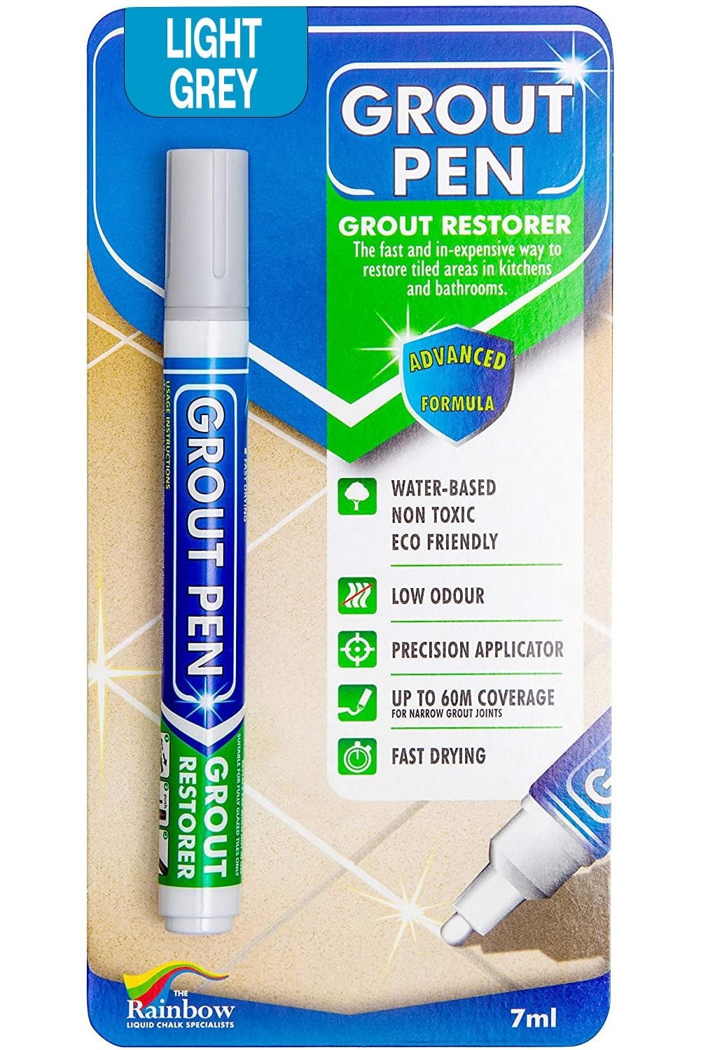 Grout Pen Light Grey Tile Paint Marker: Waterproof Grout Paint, Tile Grout Co…