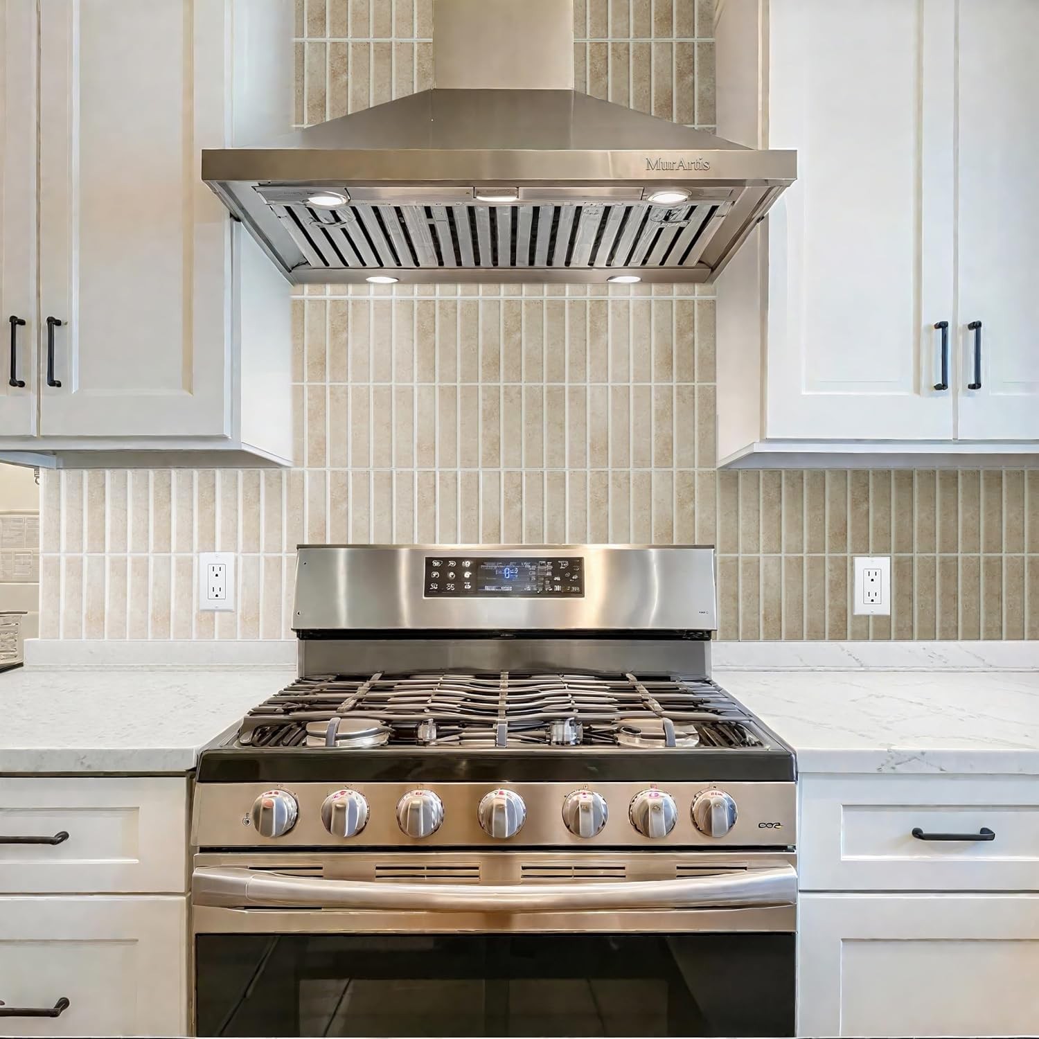 3D Peel and Stick Backsplash, 10 Sheets of 11.61” x 11.61”- Hard PVC Self-A…