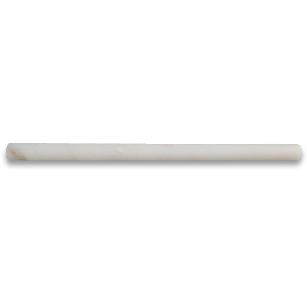 G18H Calacatta Gold Calcutta Marble 3/4×12 Pencil Liner Trim Molding Honed