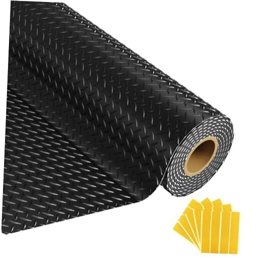 8×20 FT Garage Floor Mat, 2.8mm Thickened Flooring Roll for Under 8×20FT Black