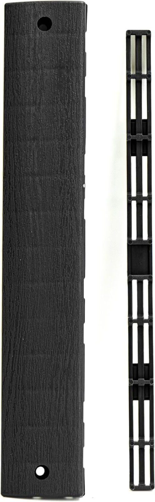 Compact Pack of 4 Interlocking Dark Grey Deck Edge Tiles – Easy Drainage Design