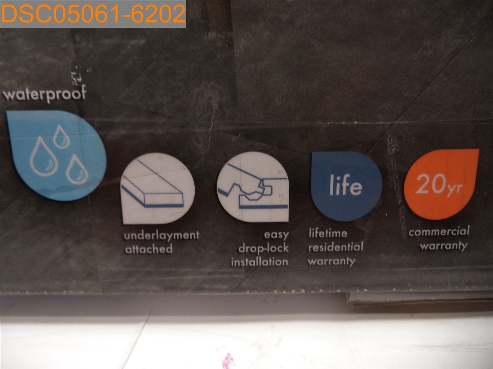 Qty=9: Life-Proof Rigid Core Vinyl Flooring 1010234394 Slate 22ml 088969130358