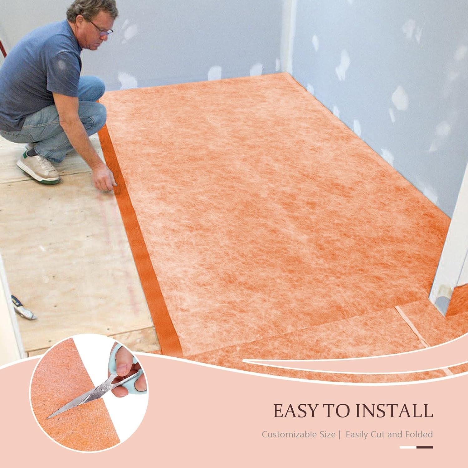Professional Waterproof Membrane for Shower, 3.77Ft X 29Ft 108Sq Ft Underlayment