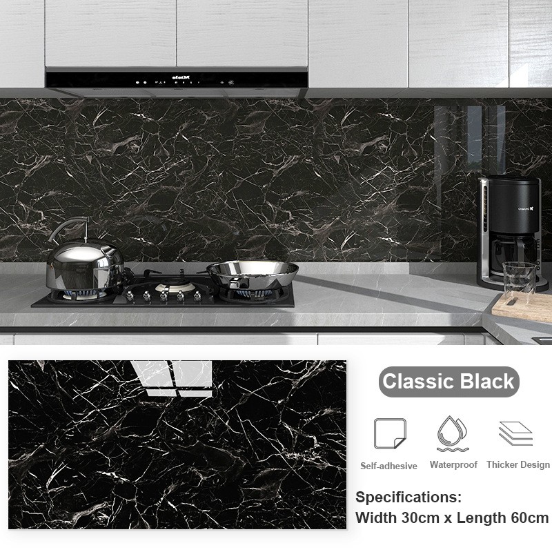 20x Peel & Stick Backsplash Tiles 12×24″ Faux Marble Self-Adhesive Wall Tile PVC