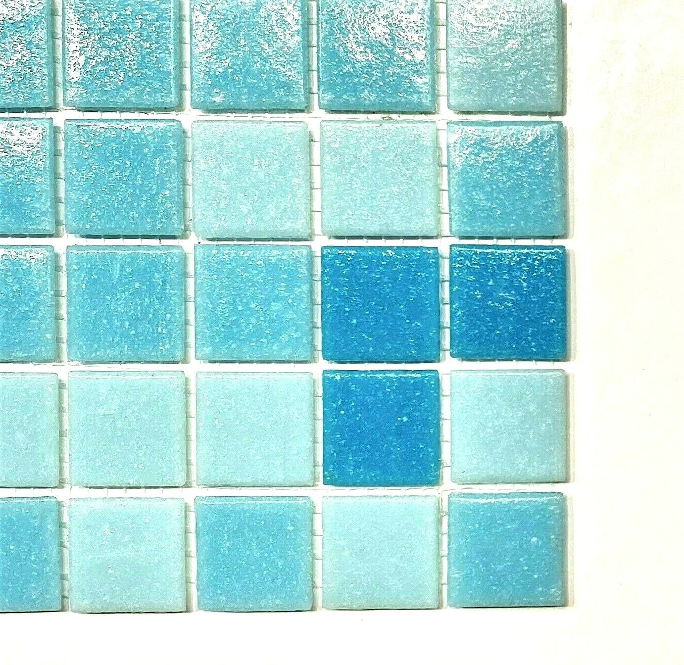 1×1 Pool Blue Spa Glass Mosaic Wall and Floor Tile Pool Backsplash