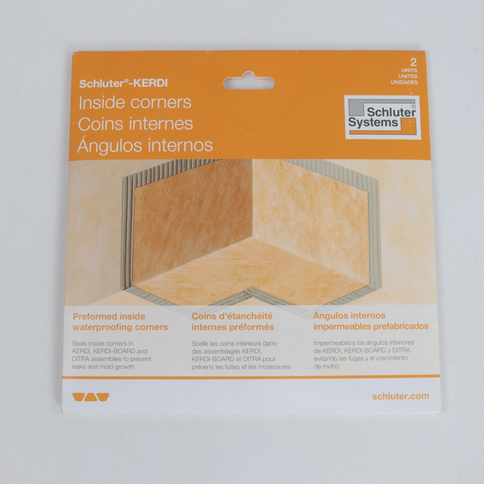 Lot of 2 Packs of Schlüter-Kerdi KERECK/FI2 Water Proofing Corners, New/Sealed
