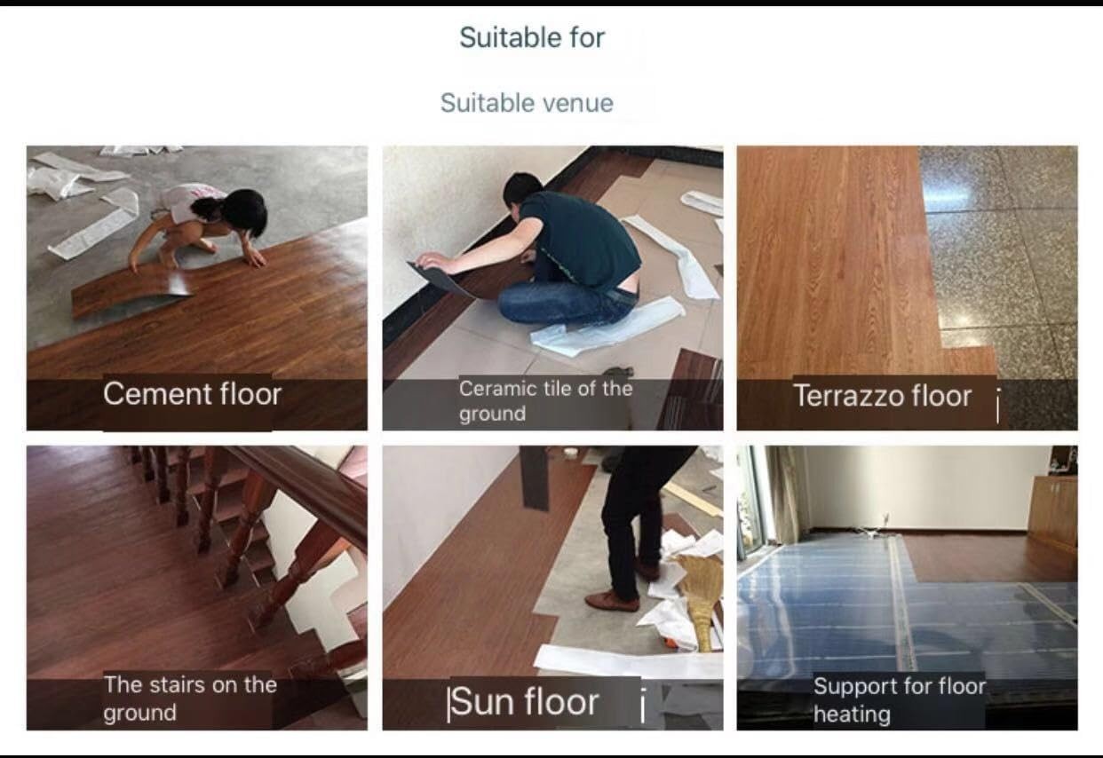 DIY Vinyl Peel and Stick Floor Tiles – Matte Finish – 10 Planks, 15 Sq Ft