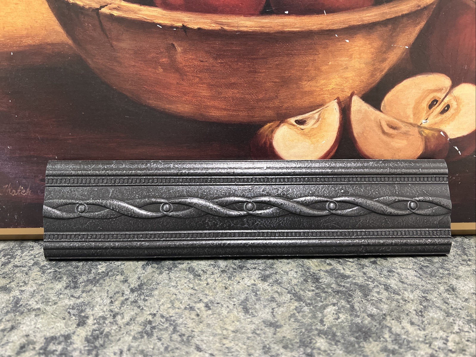 12 Questech Composite Trim Tile 3×12 Empress Border Order Polished Iron Gray