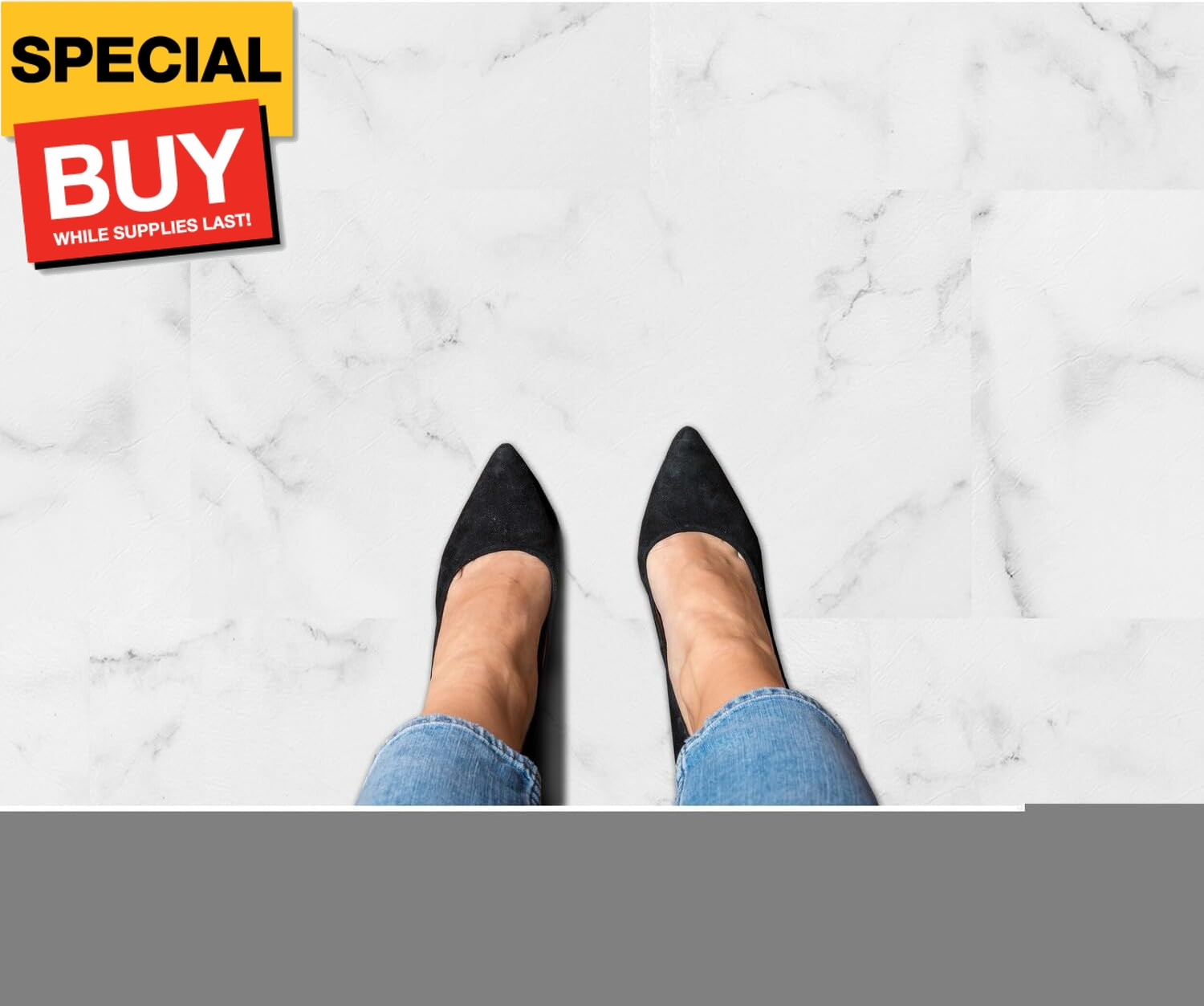 Palazzo Self Adhesive 12-Inch Vinyl Floor Tiles, 20 Rectangular Tiles – 12″ x 24
