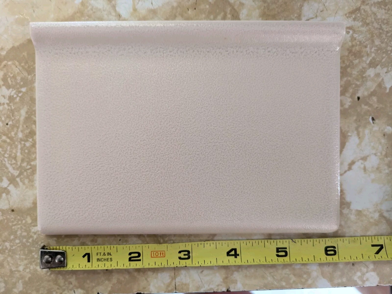 1 pc. Almond Base Cove Bullnose Ceramic Tile: 4-1/4″ X 6″ New Crystalline Olean