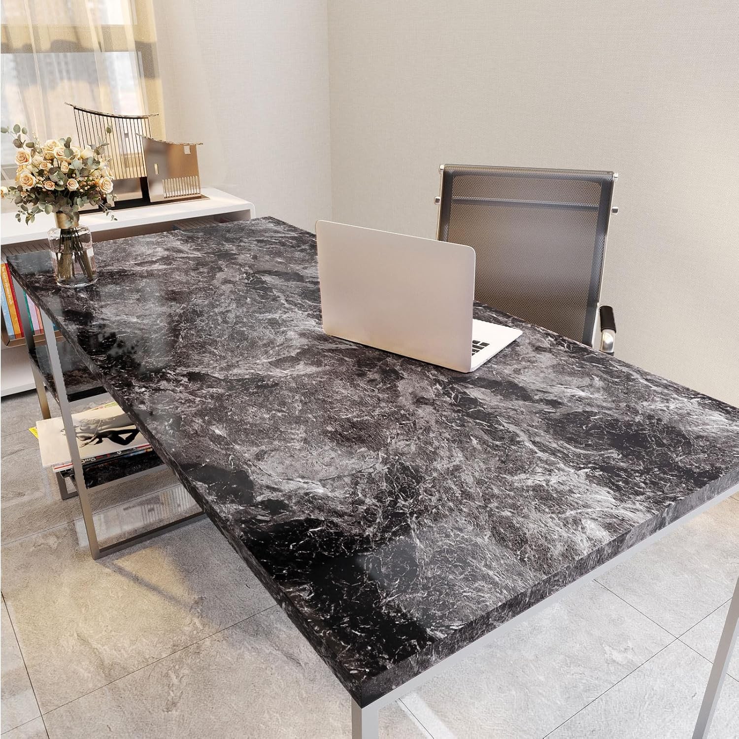 Peel and Stick Countertops 24 X 200 Inch Sandstone Black Brown Granite