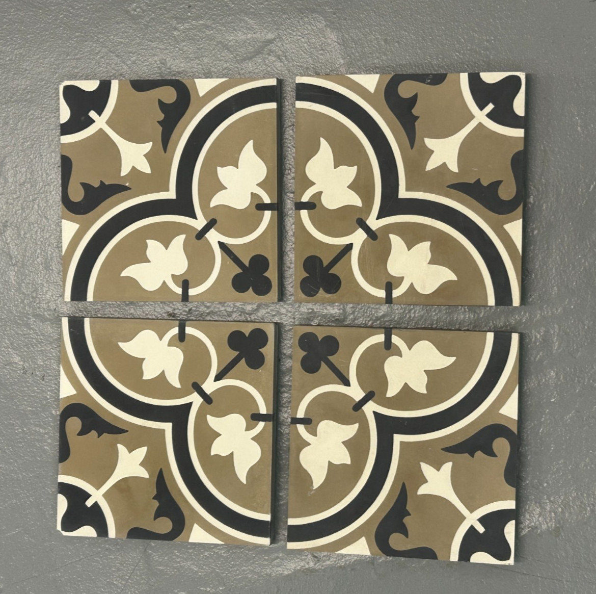 4 LILI SOPHIA ENCAUSTIC CEMENT TILES Designer Stone 16 x 16 Floor Mosaic Vietnam