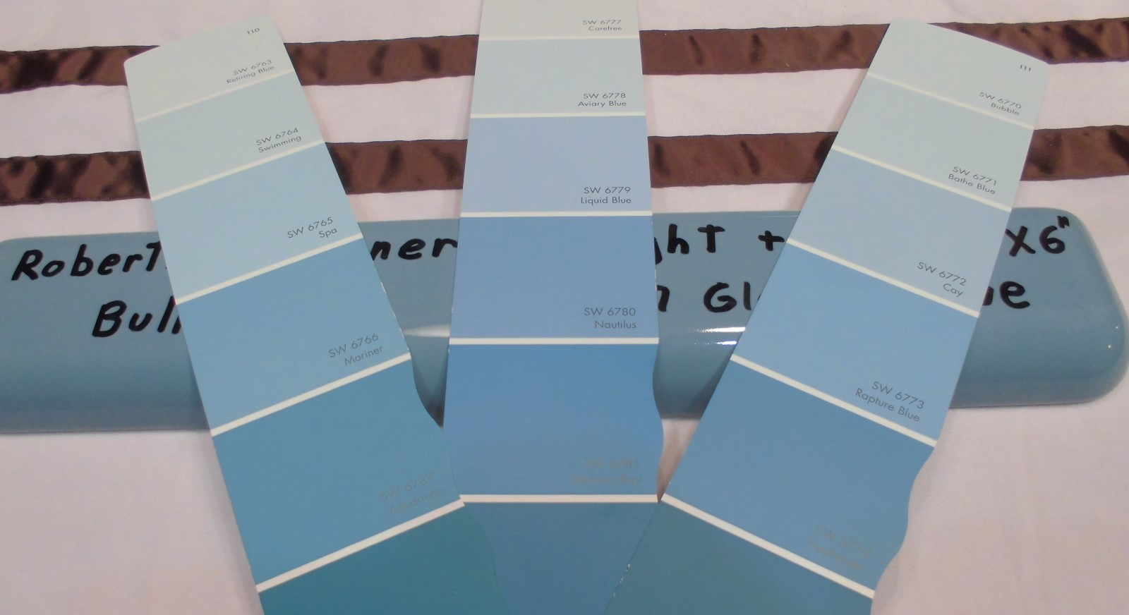 2 pcs. *Blue-Gray* 2″ X 6″ Ceramic Radius Bullnose Corner Tiles by Robertson Co.