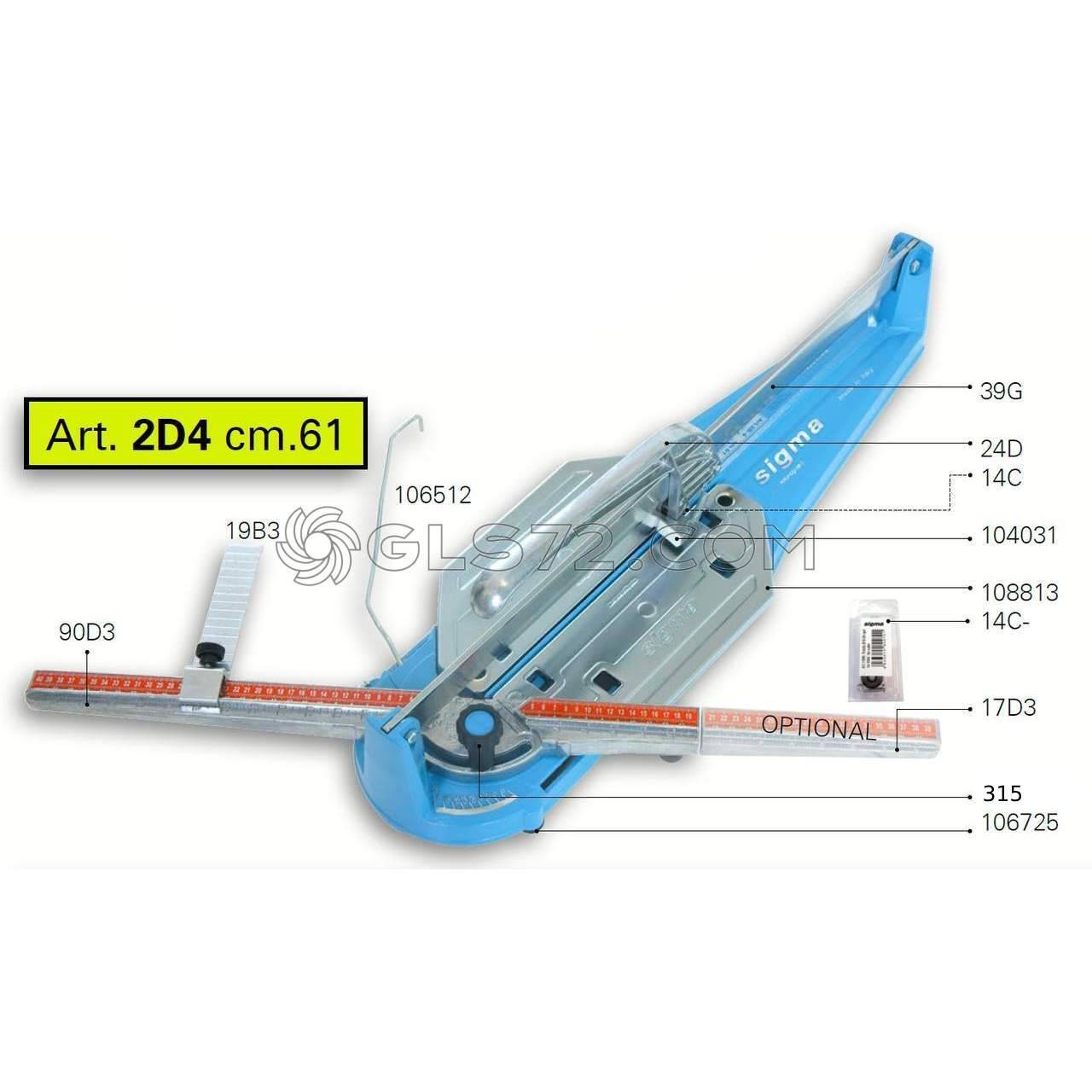 SPARE PARTS AND ACCESSOIRES FOR TILE CUTTER SIGMA 2D4
