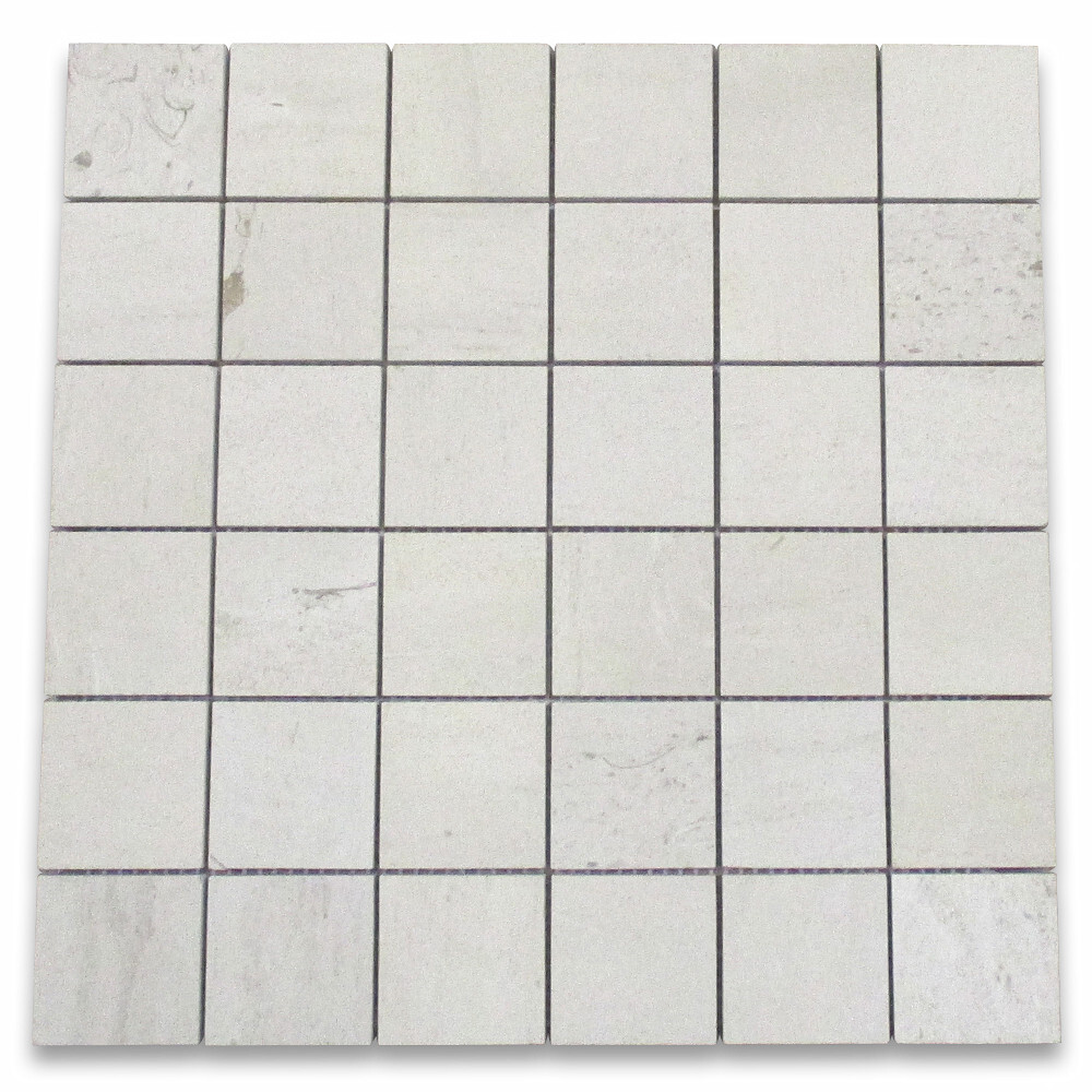 H25XH Golden Beach Moleanos Beige Limestone 2″ Square Grid Mosaic Tile Honed