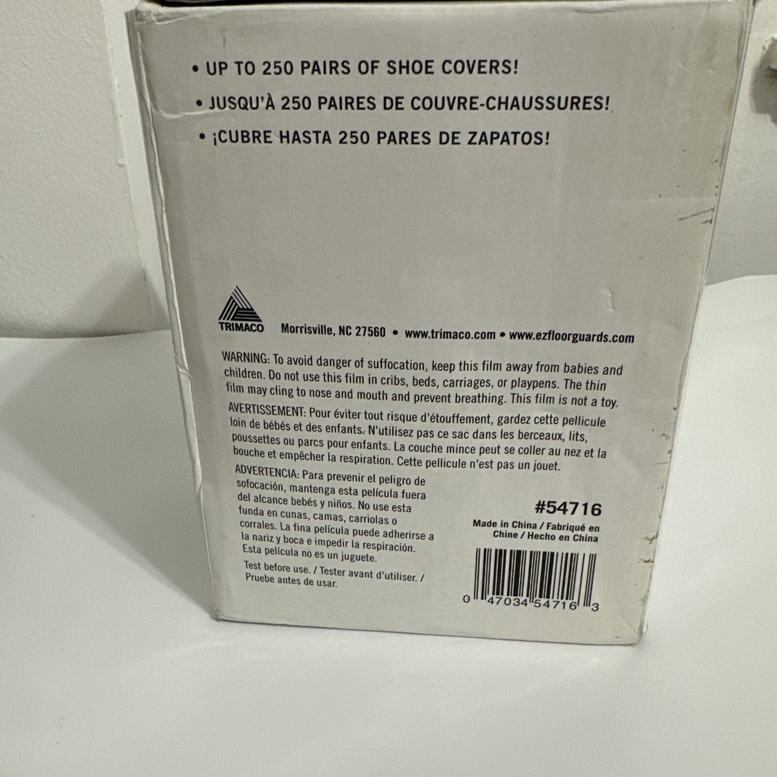 Trimaco E-Z Floor Guards #54716 Refill Film Roll Shoe Covers 250 Pairs